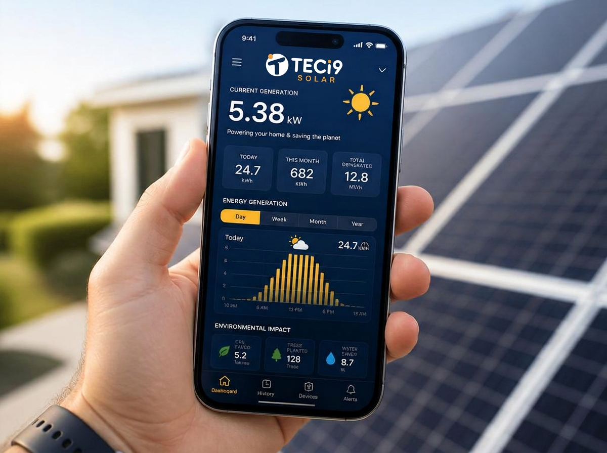 App de monitoramento em tempo real da usina solar
